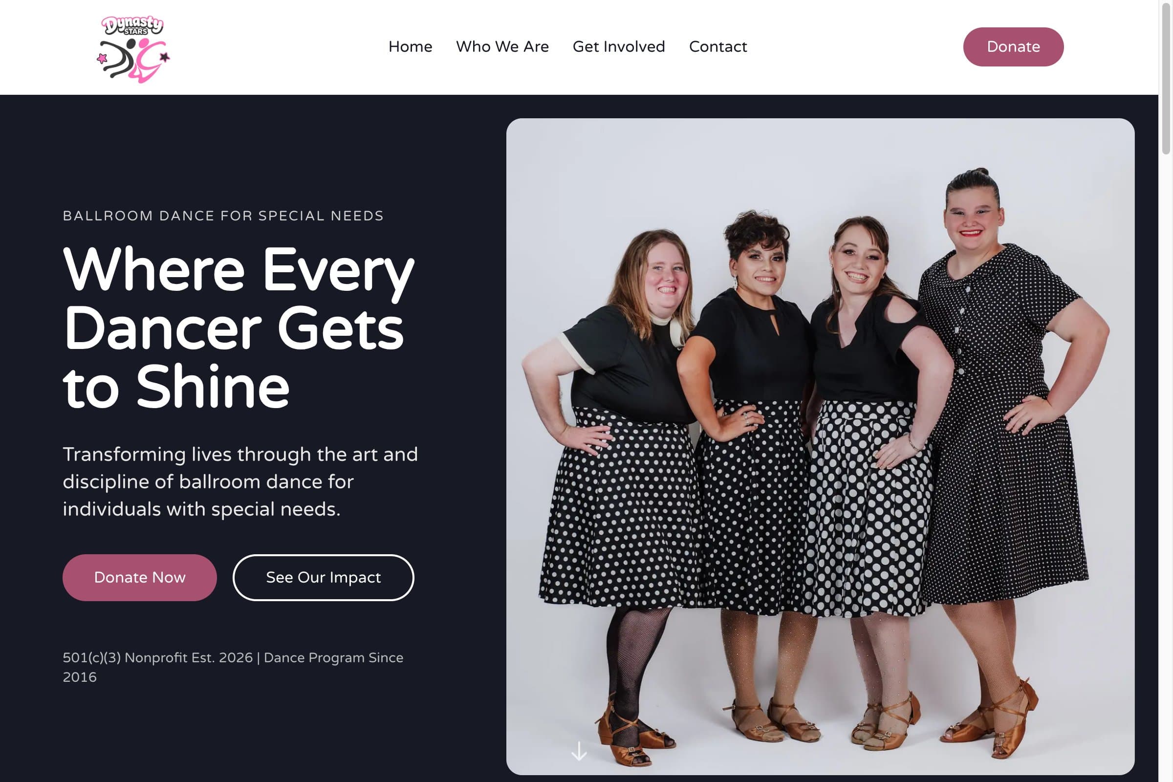 Bold & Energetic dance studio website template