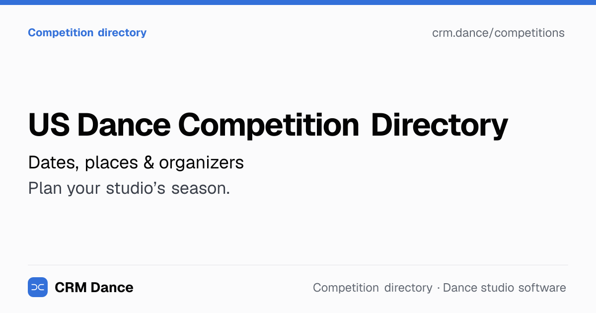 US Dance Competition Directory | CRM Dance