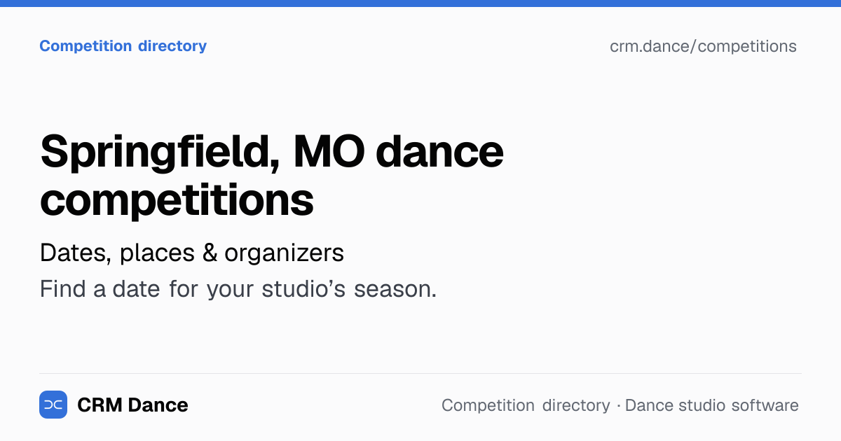 Springfield, MO dance competitions | CRM Dance